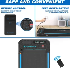 Citysports WP2 Laufband, 440W Motor, Eingebaute Bluetooth-Lautsprecher, Einstellbare Geschwindigkeit 1-6KM -Globbervi Verkaufe 005f229ba75fa0fbf11512fede937442