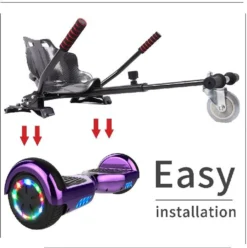 Markboard 6,5 Zoll Hoverboard Mit Bluetooth, LED-Leuchten,350W *2 Motorbeleuchtung Lila + Hoverkart Carbon Schwarz, Self Balance Elektroscooter + Gokart ,Elektroroller Mit Hoversitz, Balance Board + Go-Kart -Globbervi Verkaufe 017485e80c2ed10acedb3cda7fbd7653