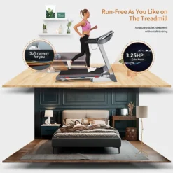 CAROMA Laufband Faltbar, 1-14km/h, 3.25 PS Motor, Mit Apps, LCD Display, Steigung Bis 5%, Bis 110kg, Grau -Globbervi Verkaufe 02636869f0942ce6c7ac808e4a16e87b