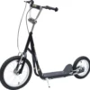 HOMCOM Kinderroller 16/12 Zoll Scooter Tretroller Mit Bremsen Cityroller Kickboard Kinder Roller Für 5+ Jahre Kinder Schwarz 135 X 58 X 92-100 Cm