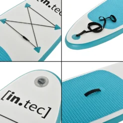 Stand Up Paddle Board 305cm Surfboard SUP Paddelboard Wellenreiter Türkis [in.tec] -Globbervi Verkaufe 02d33b94e99e6bca9be9f82687cc49e8