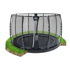 EXIT Dynamic Ebenerdiges Trampolin ø305cm Mit Sicherheitsnetz - Schwarz -Globbervi Verkaufe 03ae0a2c240d605c3cb70250c66cb66e