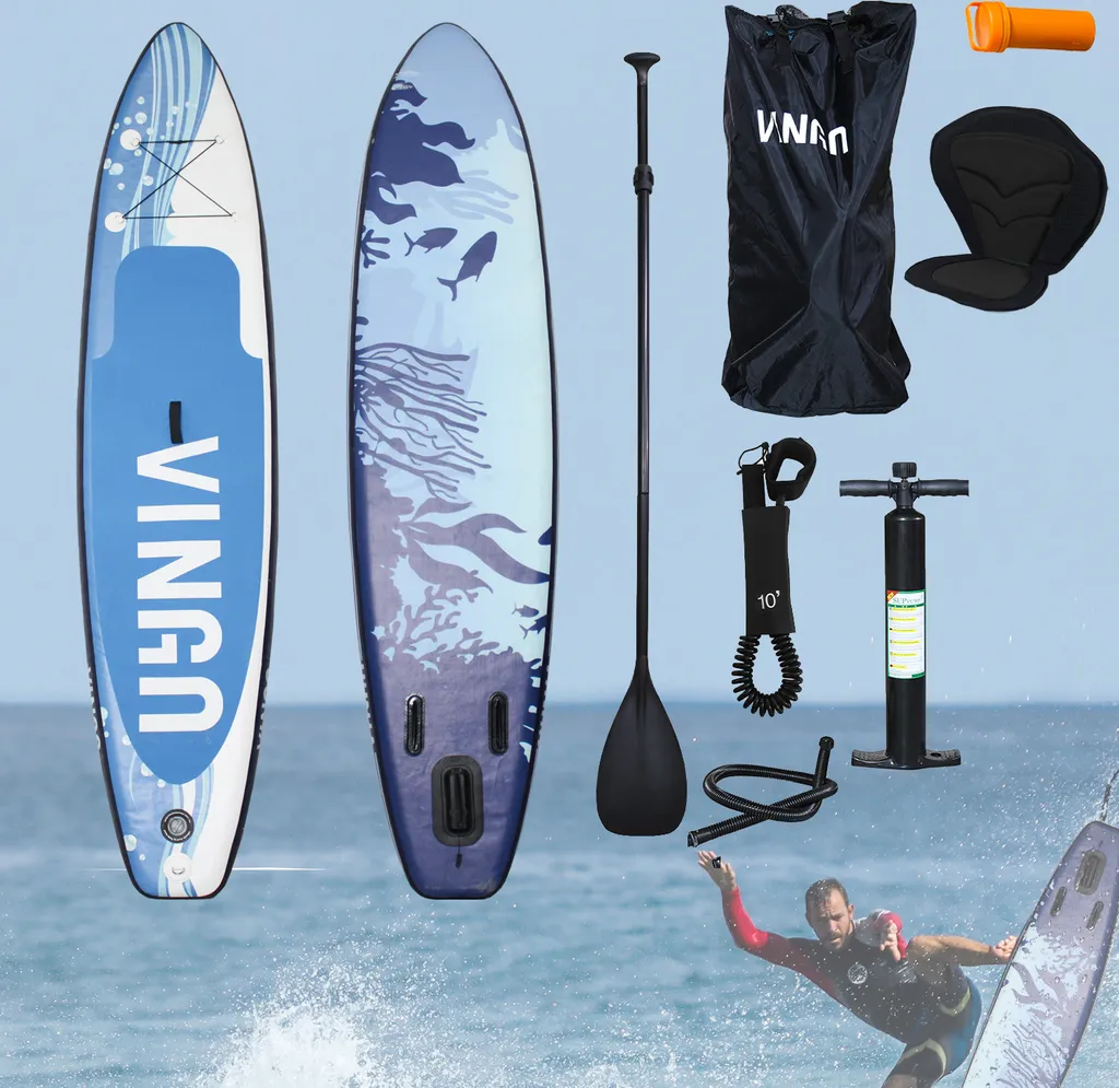 Wolketon 330cm Surfbretter Surfboard Aufblasbares SUP Board Kajak-Sitz Stand Up Paddle Fortgeschrittene Bis 180 Kg Tragkraft£¬330x76x15cm 6 Wolketon 330cm Surfbretter Surfboard Aufblasbares SUP Board Kajak-Sitz Stand Up Paddle Fortgeschrittene Bis 180 Kg Tragkraft£¬330x76x15cm – Bild 6