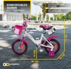 Actionbikes Kinderfahrrad Daisy 12 Zoll - Fahrrad - Kinderrad - Mädchen - Pink - 2 - 5 Jahre - Haltegriff Am Sattel - Antirutschgriffe - Rad - Bike - Reflektoren -Globbervi Verkaufe 05dc17edcdf0fde66e1f5815b098cbf5