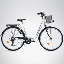 Bergsteiger Florenz Damenfahrrad 28 Zoll, 7-GG-Shimano, Mit Korb, Licht, Rücklicht Mit Standlichtfunktion, Rahmenhöhe 51 Cm, Im Retro-Design, Farbe Weiß -Globbervi Verkaufe 05eef9c2e669165c1d5eb0bdebafbb7e