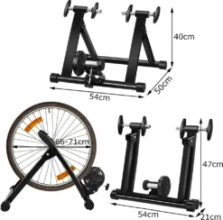 COSTWAY Rollentrainer Aus Stahl, Cycletrainer Klappbar, Fahrrad Heimtrainer Für Indoor Fahrradtraining, Fahrradtrainer Schnellspannhebel Und Double-Locking-System Schwarz -Globbervi Verkaufe 0614a03fa02cfa50fa7bbd8f779c2644