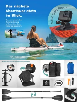 Messe-Neuheit 2020! Premium WBX SUP-Board Mit 2in1 Sichtfenster, Action-Cam Ready +9in1 Set, Deutsche Qualitätsmarke, Aufblasbares Stand Up Paddel Board, Wassersport Kajak Sitz, Paddling Surfbrett -Globbervi Verkaufe 067c79a8734346fe2b5efc8dbb183b55