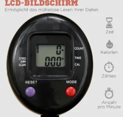 SPORTNOW 102 Cm Fitness-Trampolin, Faltbares Mini-Trampolin Mit 4-Fach Höhenverstellbarer Haltegriff, LCD-Monitor, Fitness-Rebounder Für Erwachsene, Kinder, Bis 100 Kg -Globbervi Verkaufe 074d7e76aa847f4c56b68b40c08d3d21