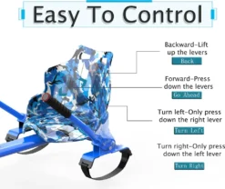 Markboard 6,5 Zoll Hoverboard Blau+ Hoverkart Blau, Mit Bluetooth Und 700W Motor |LED-Leuchten|Self Balance Elektroscooter + Gokart, Elektroroller Mit Hoversitz Hoverboards Mit Sitz -Globbervi Verkaufe 07c0d7a38317ed7e081dd18c37903011 1