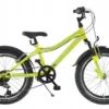 Breluxx® 20 Zoll Kinder Mountainbike Junior Smart Gelb, Inkl. Schutzbleche + Korb, 6 Gang Shimano