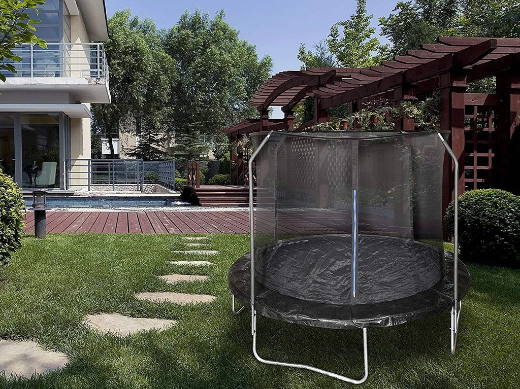 EUGAD Gartentrampolin Mit Sicherheitsnetz Sprungfedern Kindertrampolin SÜD GS Komplettset Belastbar 100-150 Kg Schwarz Ø244cm 2 EUGAD Gartentrampolin Mit Sicherheitsnetz Sprungfedern Kindertrampolin SÜD GS Komplettset Belastbar 100-150 Kg Schwarz Ø244cm – Bild 2