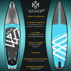 KESSER® Aufblasbare SUP Board Set PRO GTX Mit Premium Hochdruckpumpe Transporttasche Stand Up Paddle Board | Cam Halterung | Surfboard 6 Zoll Dick Komplettes Zubehör 150kg, Farbe:Blau - 320CM 21 KESSER® Aufblasbare SUP Board Set PRO GTX Mit Premium Hochdruckpumpe Transporttasche Stand Up Paddle Board | Cam Halterung | Surfboard 6 Zoll Dick Komplettes Zubehör 150kg, Farbe:Blau - 320CM -Globbervi Verkaufe 0a3d00741ce54521e63107f460b2694d