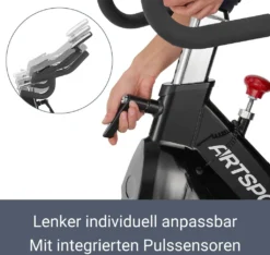 ArtSport Heimtrainer Fahrrad Premium 150 Kg Mit 22 Kg Schwungrad & Leisem Riemenantrieb - Widerstand Stufenlos Verstellbar - Indoor Cycling Bike Speedbike -Globbervi Verkaufe 0ab67215c66502264576f60d300241e0