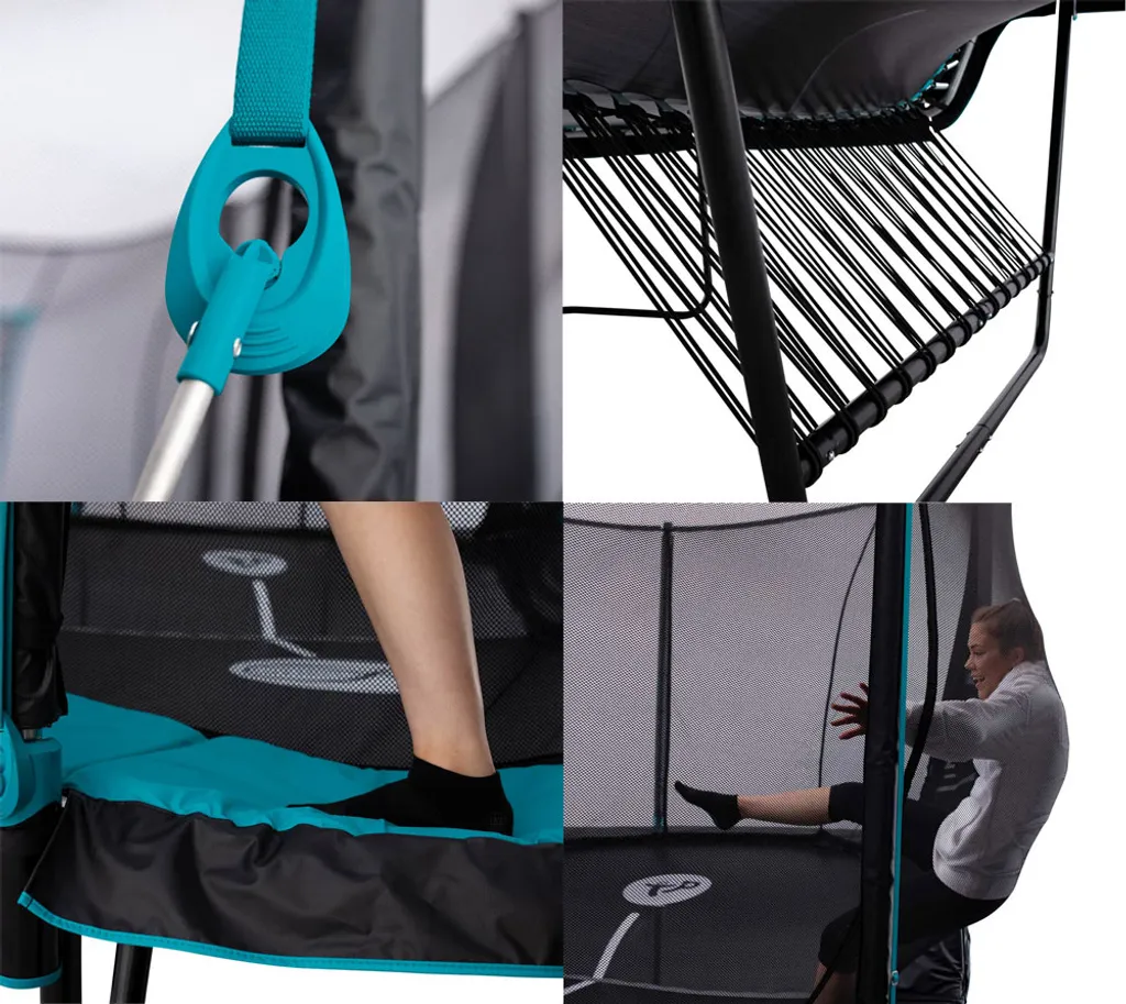 TP Toys Trampolin "Infinity" Mit Sicherheitsnetz Blau / Schwarz 447 X 292 X 320 Cm (L X B X H) 5 TP Toys Trampolin "Infinity" Mit Sicherheitsnetz Blau / Schwarz 447 X 292 X 320 Cm (L X B X H) – Bild 5