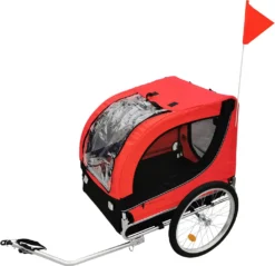 Hundeanhänger Red Loon Hunde Anhänger Transporter Fahrradanhänger Bis 40kg, Farbe:rot -Globbervi Verkaufe 0af49630e274420229d032387d0c36f2