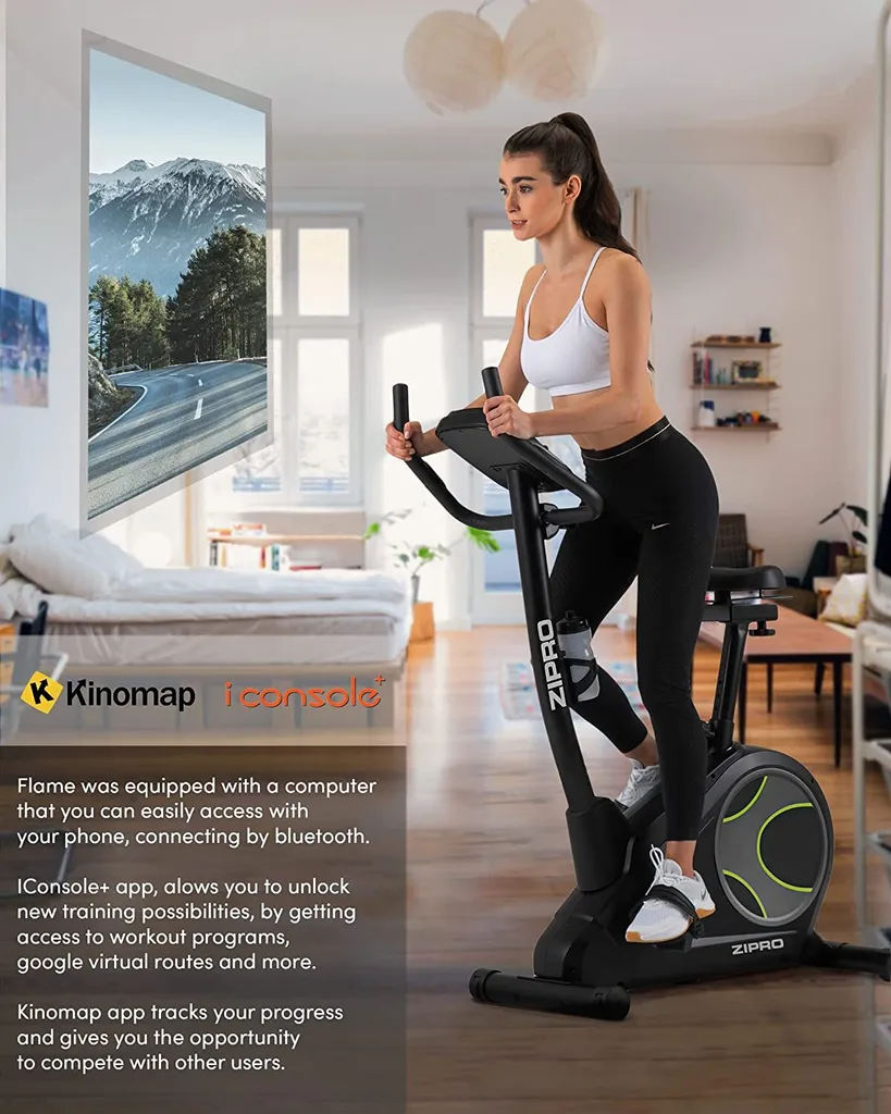 Zipro Erwachsene Magnetisches Fitnessbike Heimtrainer Flame Mit IConsole, Schwarz, One Size, Einheitsgröße 17 Zipro Erwachsene Magnetisches Fitnessbike Heimtrainer Flame Mit IConsole, Schwarz, One Size, Einheitsgröße – Bild 17
