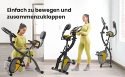 Hop-Sport 3-in-1 Fitness Heimtrainer Klappbar HS-3010x Grix - Fitnessfahrrad Mit Rückenlehne, Widerstandsbändern - Hometrainer Fahrrad Mit LCD-Display -Globbervi Verkaufe 0cd37b263386811c78d166a5b1194db0