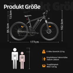 ADO A26 Pedelec E-bike Elektrofahrrad Für Erwachsene Herren Damen, 26" Ebikes Full Terrain, Shimano 7-Gang-Getriebe/enduro E Bike/Höchstgeschwindigkeit 25km/h/Doppelscheibenbremsen -Globbervi Verkaufe 0cfa13cf8693ca2a53d95c6d46491a75