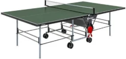 Sponeta S 3-46 E Outdoor-Tischtennisplatte, 5mm, Grün, Mit Netz; 206.5410/L