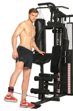 Dione HG5 - Fitnessstation - Multi-Gym - Krafstation Mit Boxsack - Einschließlich 65 Kg Gewichte - Erweiterbar Auf 100 Kg - Homegym -Globbervi Verkaufe 0e37ae3ff77f022e3c206f97f72da176