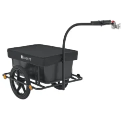 Juskys Fahrradanhänger 90 Liter - Lastenanhänger Mit Kupplung & Deichsel - Anhänger Für Fahrrad 40 Kg Zuladung - Transportanhänger Mit Schutzplane -Globbervi Verkaufe 0e7a28023b0d8d74b25142696b163981