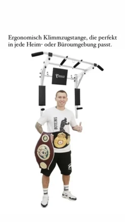 Klimmzugstange Mit Dip Station 3 In 1 - PROFI / Weiß - Multifunktional, Wandmontage - STM -Globbervi Verkaufe 0f48cba93e548e9fa945b11edd45577c