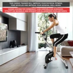 Physionics® Heimtrainer - Mit LCD-Display, Verstellbarer Sitz & Widerstand, Klappbar, Bis 120 Kg, Grau - Ergometer, F-Bike, Fahrradtrainer, Hometrainer, Fitnessfahrrad, Fitnessbike -Globbervi Verkaufe 100b9bf4ff4d576a8f23d4c3ef336bee