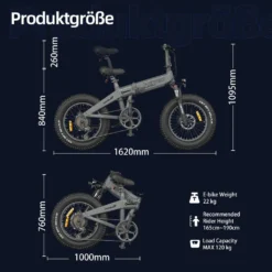 EU- HIMO ZB20 MAX 20'' 4.0 Fatbike E Bike, Mountainbike E Bike , 48V/10Ah Lithium-Ionen-Akkus, Doppelscheibenbremsen, Faltbares Strand-/Schnee-/All Terrain-Elektrofahrrad -Globbervi Verkaufe 10591d2085238ff47ec4b41958ddc959