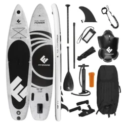 FitEngine Trip SUP-Board Set (Allrounder) - 108 Beton StandUp Paddle Board Stand Up Brett