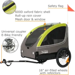 TIGGO VS Pets L Hundeanhänger Für Hunde Bis 35kg Hunde Fahrradanhänger Groß Fahrrad Anhänger Mit Reflektoren & Leine -Globbervi Verkaufe 11656f5a9746b35cc028922229ef422d