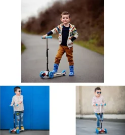 Lorelli Kinderroller Mini Klappbar Verstellbar PolyurethanRäder Leuchten ABEC-7 Bremse Blau -Globbervi Verkaufe 1417bd6e256be007187c0f1bd67fc8cc