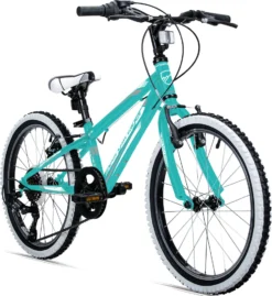 Bergsteiger Kansas 20 Zoll Kinderfahrrad, Geeignet Für 6, 7, 8, 9 Jahre, Shimano 6 Gang-Schaltung, Mountainbike Mit Weißwandbereifung, Jungen-Fahrrad, Mädchen-Fahrrad