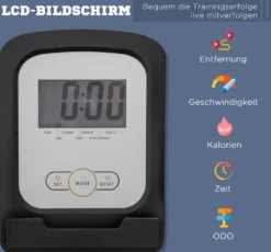 HOMCOM Liegeergometer Heimtrainer Fahrradtrainer Mit LCD-Anzeige Einstellbar Nutzergewicht Bis 110 Kg 8 Stufig Einstellbarem Magnetwiderstand Stahl ABS -Globbervi Verkaufe 156949a1cfd1e50017874c9676a6eb38