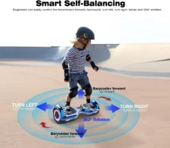 Hoverboard 6.5 Zoll - LED & Bluetooth & Tasche- Für Kinder Und Jugendliche - EU Sicherheitsstandard-Self Balance Scooter Elektroscooter Blau -Globbervi Verkaufe 15cd123a9d0f6e102b5eb3ccfb746abb