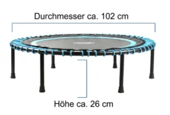 Indoor Fitness-Trampolin Rund 102 Cm Leise Bungee Gummiseil-Federung Bis 100kg -Globbervi Verkaufe 15d90d2ab6414dd97fb42e0a79baf6c6