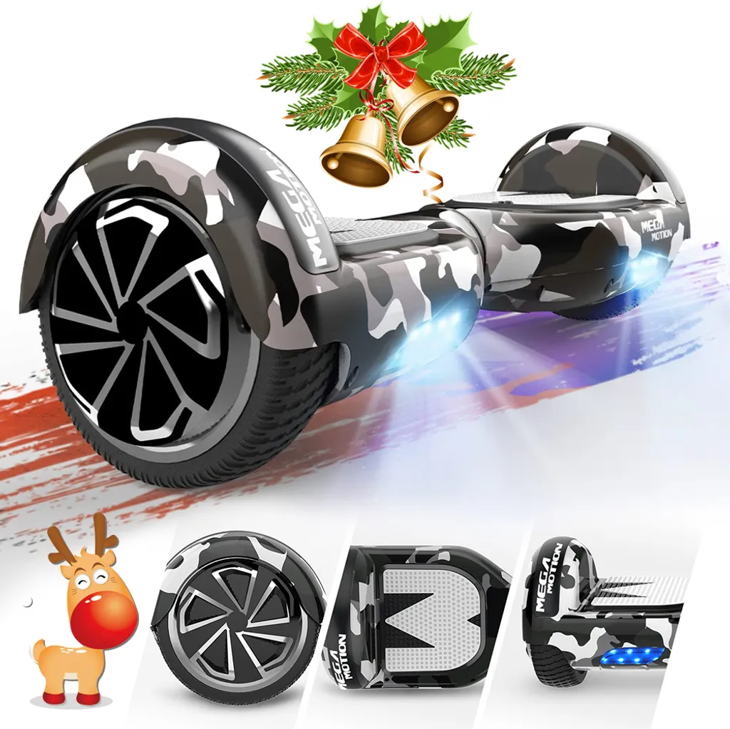 Mega Motion Hoverboards LED 6.5" Selbstausgleichender Elektroroller Hoverboards Mit Bluetooth-Lautsprecher Geschenke Für Kinder 1 Mega Motion Hoverboards LED 6.5" Selbstausgleichender Elektroroller Hoverboards Mit Bluetooth-Lautsprecher Geschenke Für Kinder