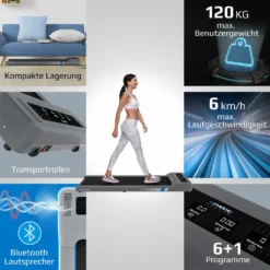 FlatWalk FW5000 Laufband Für /unter Schreibtisch Desk Laufband Für Büro & Zu Hause - Bis 120 Kg Belastbar, 6+1 Programme, Geh- Und Lauftraining 6 Km/h, Bluetooth Lautsprecher + Fernbedienung 7 FlatWalk FW5000 Laufband Für /unter Schreibtisch Desk Laufband Für Büro & Zu Hause - Bis 120 Kg Belastbar, 6+1 Programme, Geh- Und Lauftraining 6 Km/h, Bluetooth Lautsprecher + Fernbedienung -Globbervi Verkaufe 16add065cf6aca8685792052ad928960