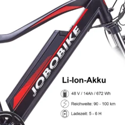 JOBOBIKE E-Bike Elektrofahrrad E-Mountainbike Robin, 26 Zoll Fat-Reifen Elektrobike, LG Akku 250w Heckmotor Gang SHIMANO Acera Schaltwerk, Kettenschaltung, Aluminium-Rahmen, Mechanische Scheibenbremse Damen Heren -Globbervi Verkaufe 16d5057d5815a405426e8feff312aa3c