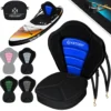 KESSER® Kajak-Sitz Premium Für SUP Board Stand Up Paddle Surfboard Sitz - Inkl. Mit Tasche - SUP Paddling Paddelboards Gepolsterte Sitz 32x38cm, Rückenlehne 51x45cm Schnell Und Einfach Montiert , Farbe:Blau / Schwarz