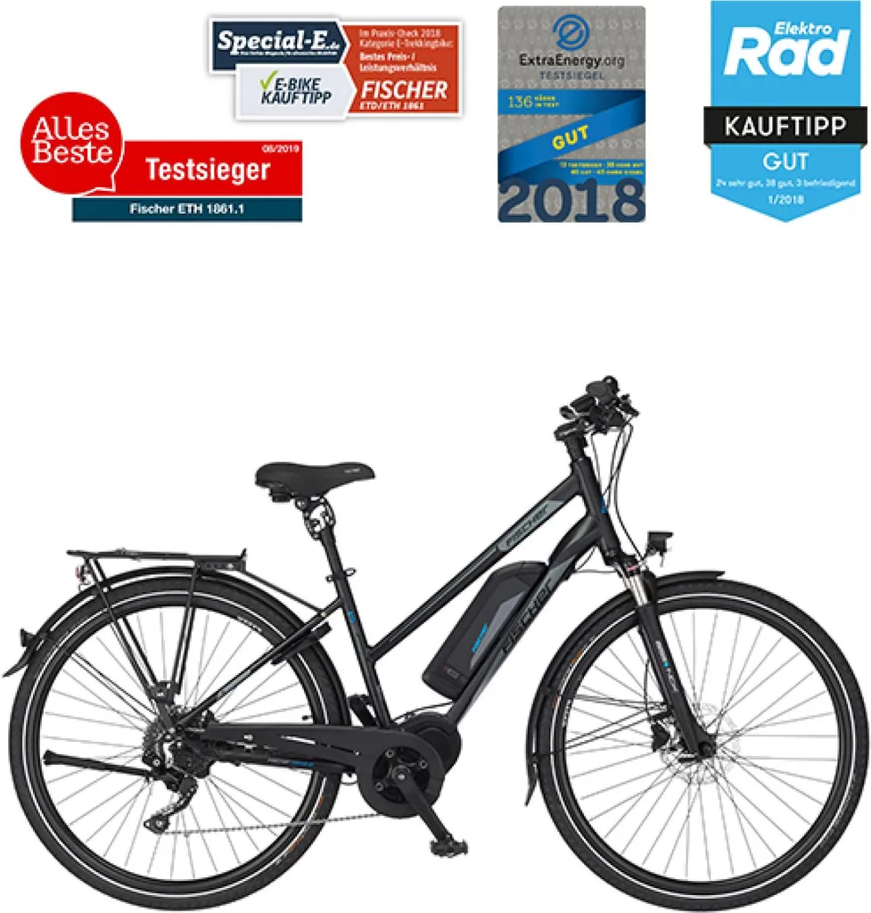 FISCHER E-Bike Pedelec Trekking VIATOR ETD 1861 Damen, Rahmenhöhe 44 Cm, 28 Zoll, Akku 557 Wh, Mittelmotor, Kettenschaltung, LCD Display, Schwarz 7 FISCHER E-Bike Pedelec Trekking VIATOR ETD 1861 Damen, Rahmenhöhe 44 Cm, 28 Zoll, Akku 557 Wh, Mittelmotor, Kettenschaltung, LCD Display, Schwarz – Bild 7