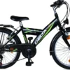 20 Zoll Kinderfahrrad Delta 6-Gang Shimano Kettenschaltung, Mit Dynamobeleuchtung, Schwarz-grün