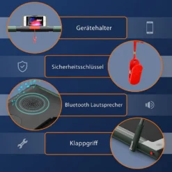 COSTWAY 2 In 1 Laufband Mit APP & Fernbedienung | Bluetooth | 1-12 Km/h | LED Display | Handyhalterung | Klappbar | Bis 120 Kg Belastbar Grün -Globbervi Verkaufe 1a4393ec8c65830f89c5e74bcb2a7a16