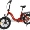 Fafrees F20 20-Zoll-Fettreifen-Elektro-Moutian-Fahrrad, Faltbares Elektrofahrrad,Schnee-E-Bike, 36 V/15 Ah, Lithiumbatterie, 250 W, Laufleistung 90–120 Km-rot