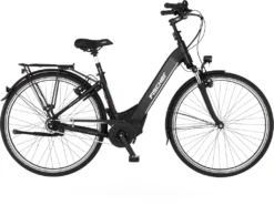 FISCHER E-Bike Pedelec City CITA 5.8i, Rahmenhöhe 44 Cm, 28 Zoll, Akku 504 Wh, Mittelmotor, Tiefer Einstieg, Nabenschaltung, Brose Display, Schwarz