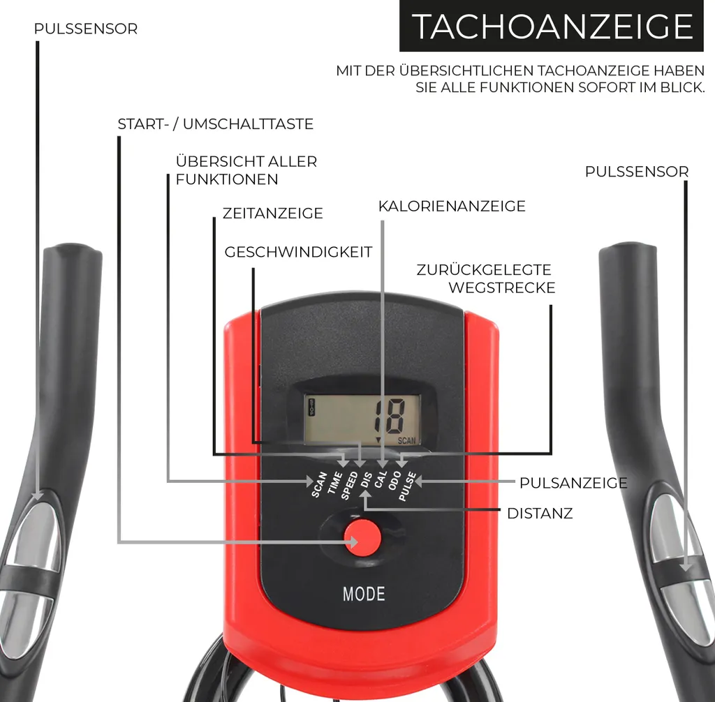 Miweba Sports Profi Speedbike MS100, 10 Kg Schwungmasse, Handyhalterung, Pulsmessung, LCD Display, Indoor Cycle, Bike, Heimtrainer, Fahrrad, Fitnessbike, Trimmrad, Fitnessfahrad, Cardio 10 Miweba Sports Profi Speedbike MS100, 10 Kg Schwungmasse, Handyhalterung, Pulsmessung, LCD Display, Indoor Cycle, Bike, Heimtrainer, Fahrrad, Fitnessbike, Trimmrad, Fitnessfahrad, Cardio – Bild 10