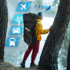 Physionics® SUP Board-Aufblasbar, Mit Kajaksitz/Paddel/Rucksack/Finne/Reparaturset/Pumpe/Kamerahalter/Leicht-Stand Up Paddle Board (305x76x12cm, Silber) -Globbervi Verkaufe 1cf55b381ab99b5db21309b9a0d5f7af