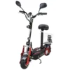 EFlux E-Scooter Street 40 - 800 W - 35 Km/h - E-Scooter Mit Straßenzulassung Klappbar - 30 Km Reichweite - 36 Volt - 12 Ah Akku - Easy Fold Mechanismus - LED Scheinwerfer - Einkaufskorb - Mit Komfort Sitz Höhenverstellbar Und Abnehmbar - EEC (COC) Zulassung Mit Versicherungskennzeichen Für Roller Bis 45 Km/h - Erwachsene - Elektroroller - Elektrischer Roller - Elektro - Roller -Scooter - Elektroscooter - (Schwarz)