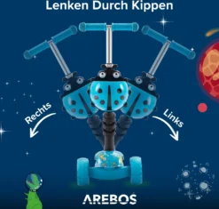 AREBOS Cityroller, Tretroller, Scooter, Höhenverstellbarer Lenker Und Sitz, LED-XXL Räder, Tritt-Bremse, Für Kinder, Bis 40 Kg Belastbarer Roller, Kickroller, Kickscooter, Blau 19 AREBOS Cityroller, Tretroller, Scooter, Höhenverstellbarer Lenker Und Sitz, LED-XXL Räder, Tritt-Bremse, Für Kinder, Bis 40 Kg Belastbarer Roller, Kickroller, Kickscooter, Blau -Globbervi Verkaufe 1e404a6c3f3527b2bfa227c64cd95609