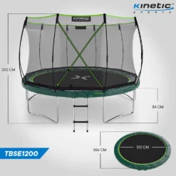 KINETIC SPORTS Federloses Trampolin 'Bungee Safety Elite' Für Kinder Und Erwachsene | Designed In Germany | Gartentrampolin Mit AirMAXX | 366 Cm -Globbervi Verkaufe 1e7bc35b3b60af5333d520ff3830fec9