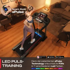 Sportstech F31 Profi Laufband – Deutsches Qualitätsunternehmen - Video Events & Multiplayer APP über LCD Monitor,Smartphone Kompatibel 4PS 16km/h –Ihr Heimtrainer Ist Klappbar Und Kompakt Verstaubar, Inlk. Pulsgurt -Globbervi Verkaufe 1e7f79a33f3a003d86a9907669004d73
